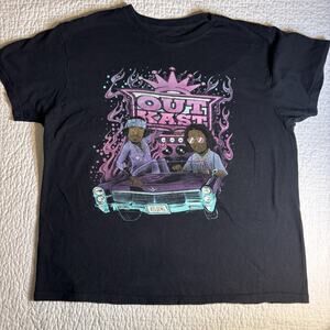 Outkast ATLiens Rap Tee T-Shirt Mens XL Black Graphic Band Hip Hop Used